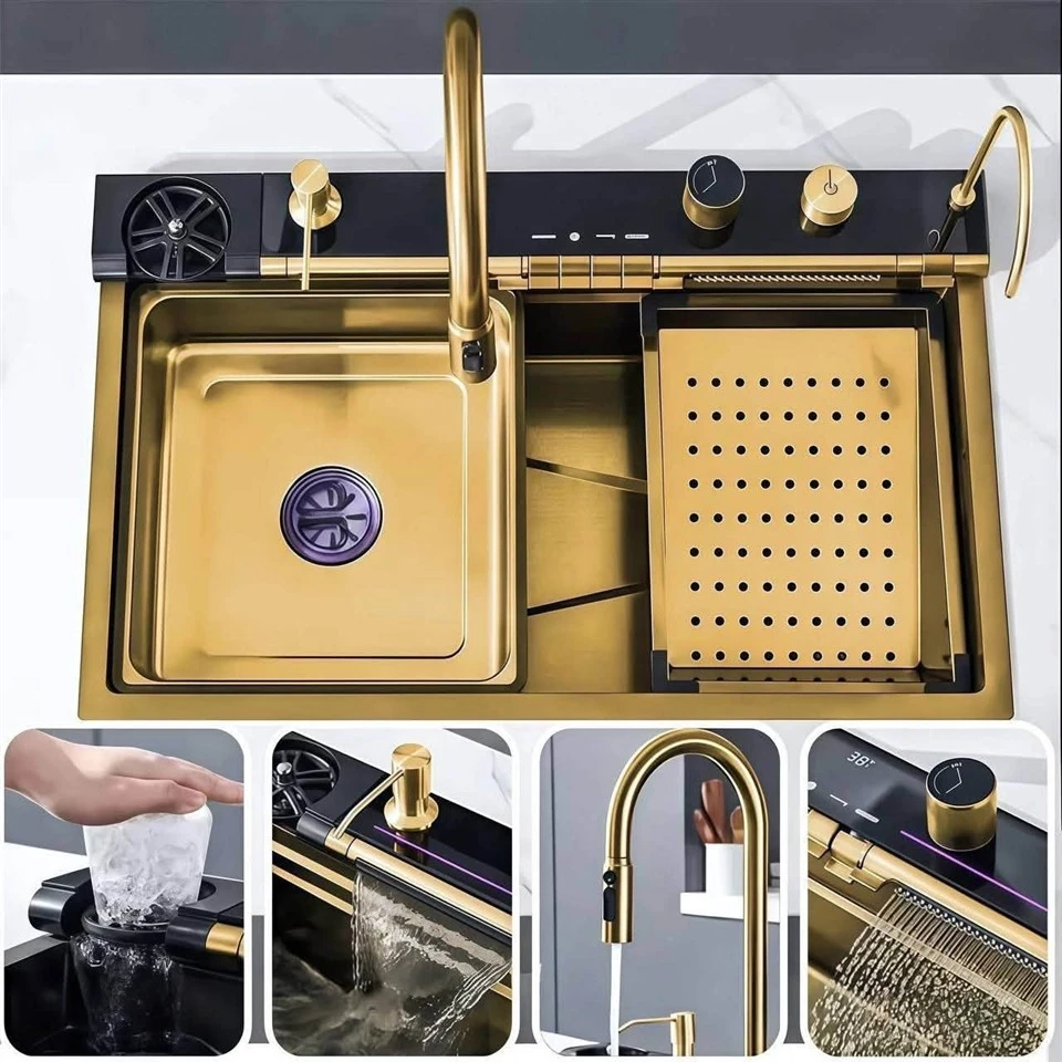 304 Stainless Steel Golden Smart Kitchen Sink suppliers